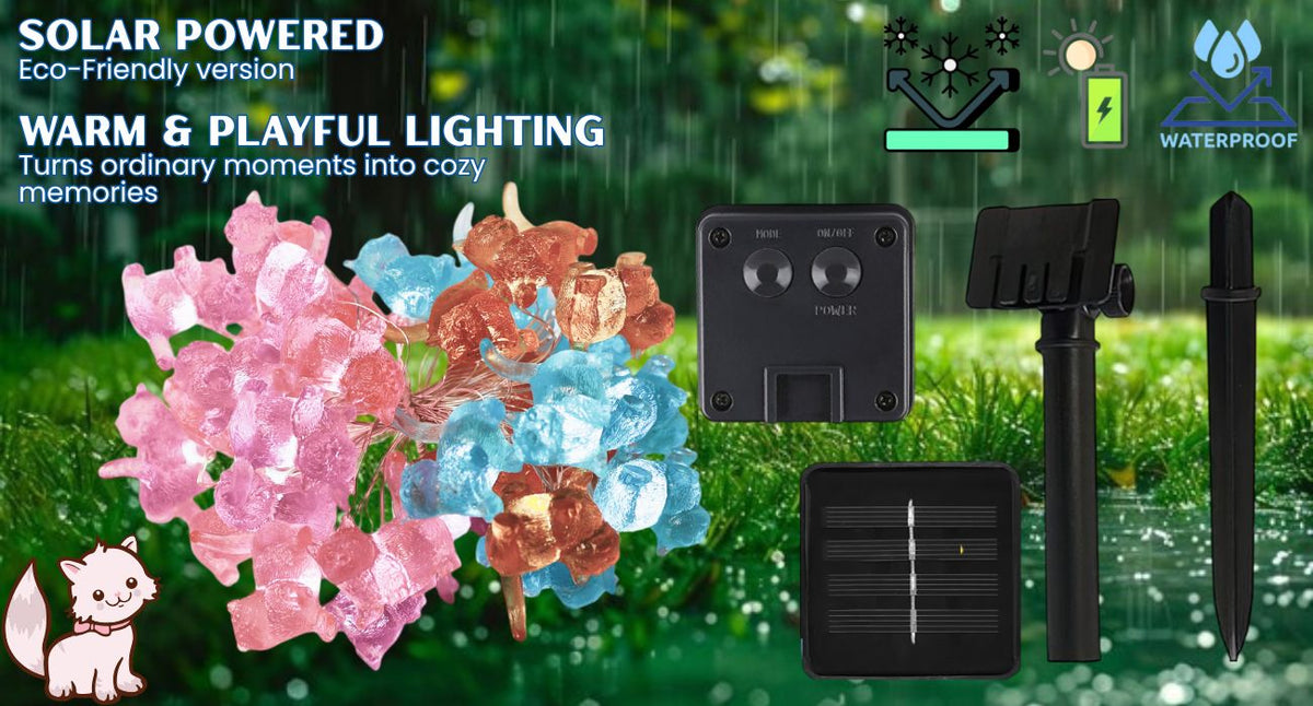 3D Cat Fairy Lights for Cozy Bedrooms, Shelves & Cat Lovers