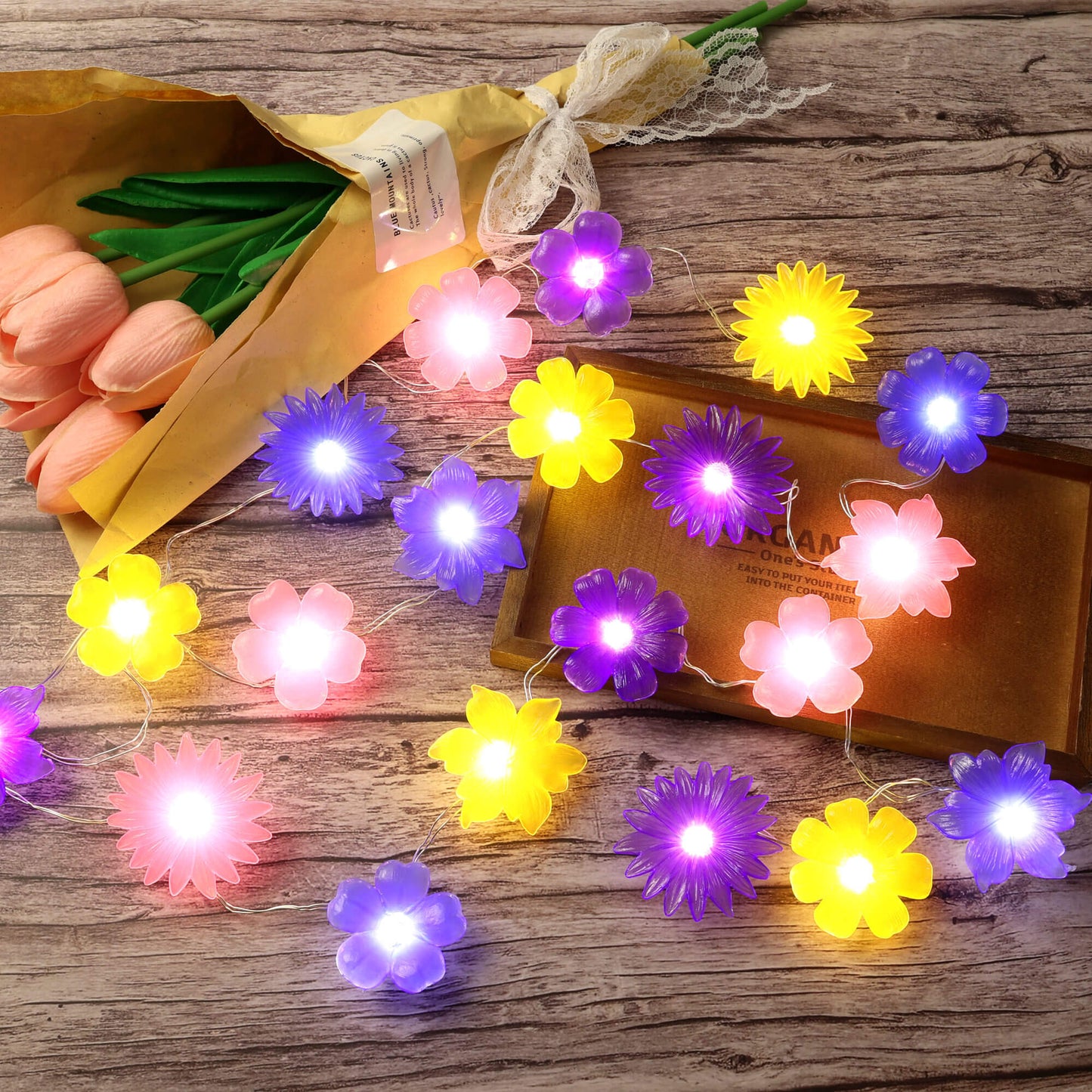 春の花のフェアリーライト