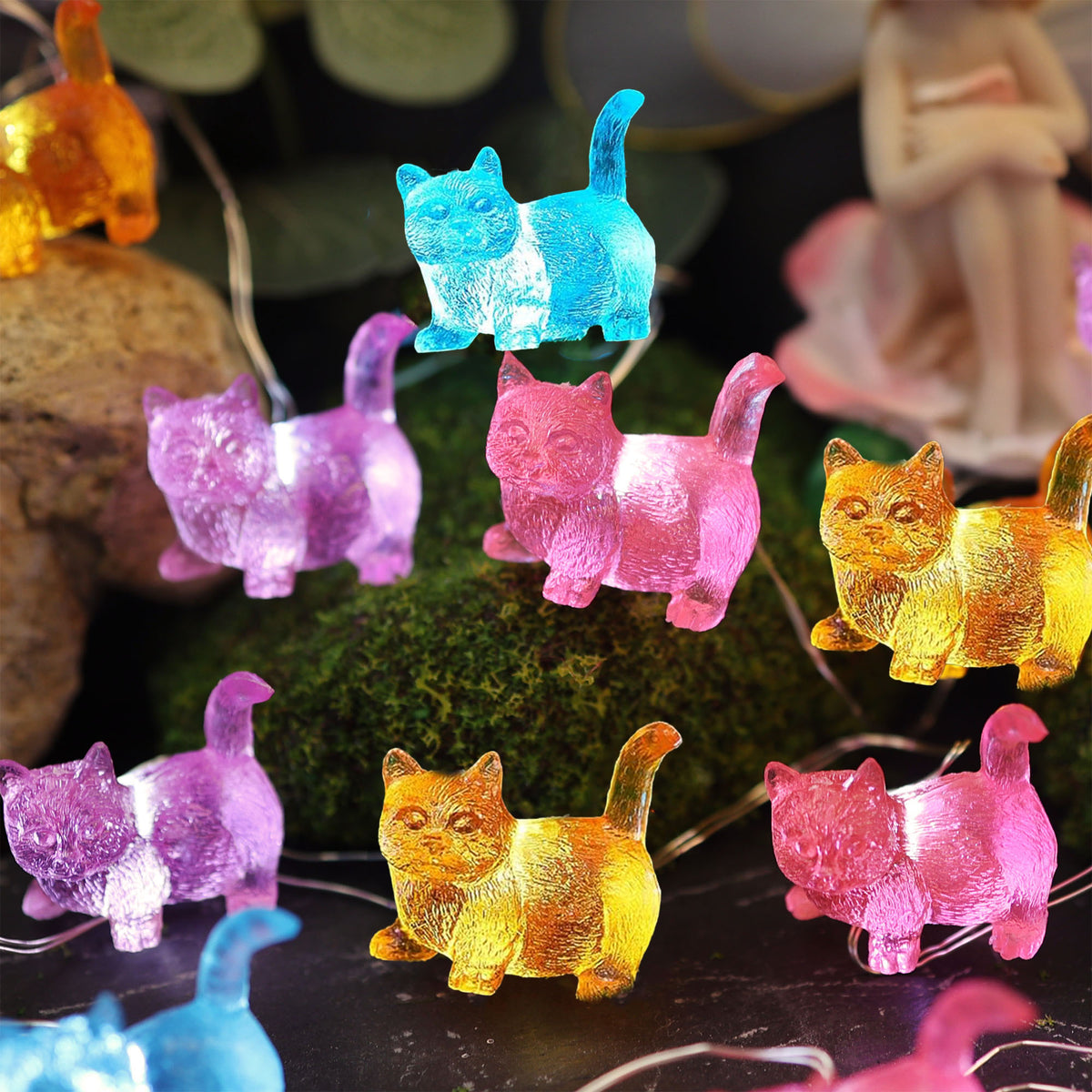 3D Cat Fairy Lights for Cozy Bedrooms, Shelves & Cat Lovers