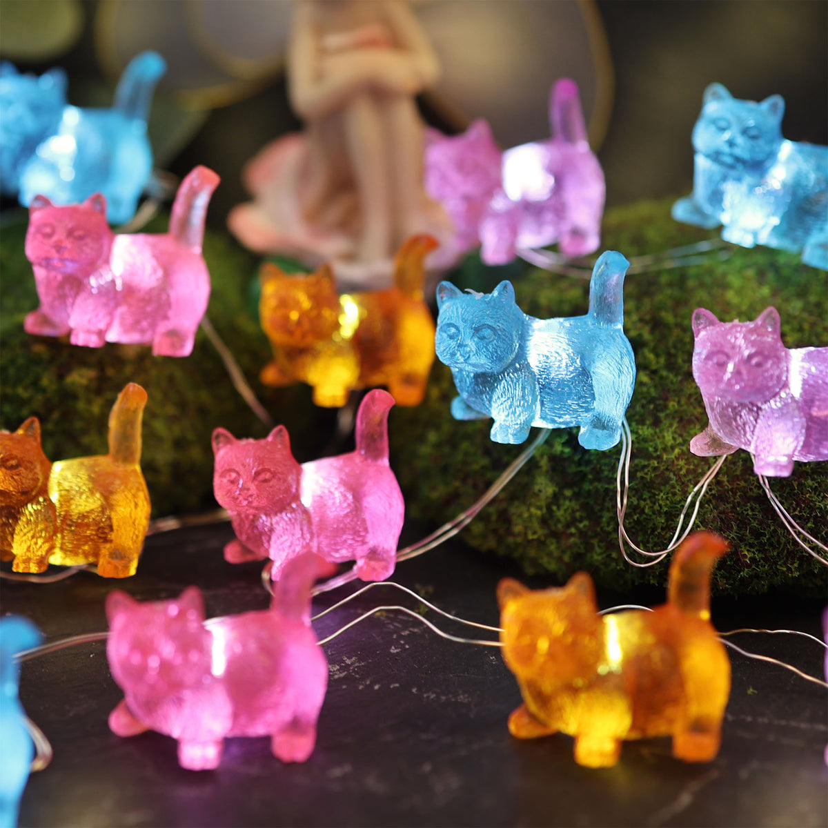 3D Cat Fairy Lights for Cozy Bedrooms, Shelves & Cat Lovers