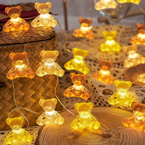Cute bear fairy lights for birthday gift and party styling