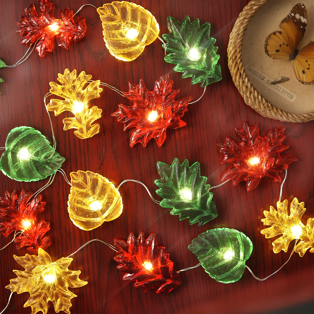 Autumn Leaf Fairy String Lights for Fall Decor