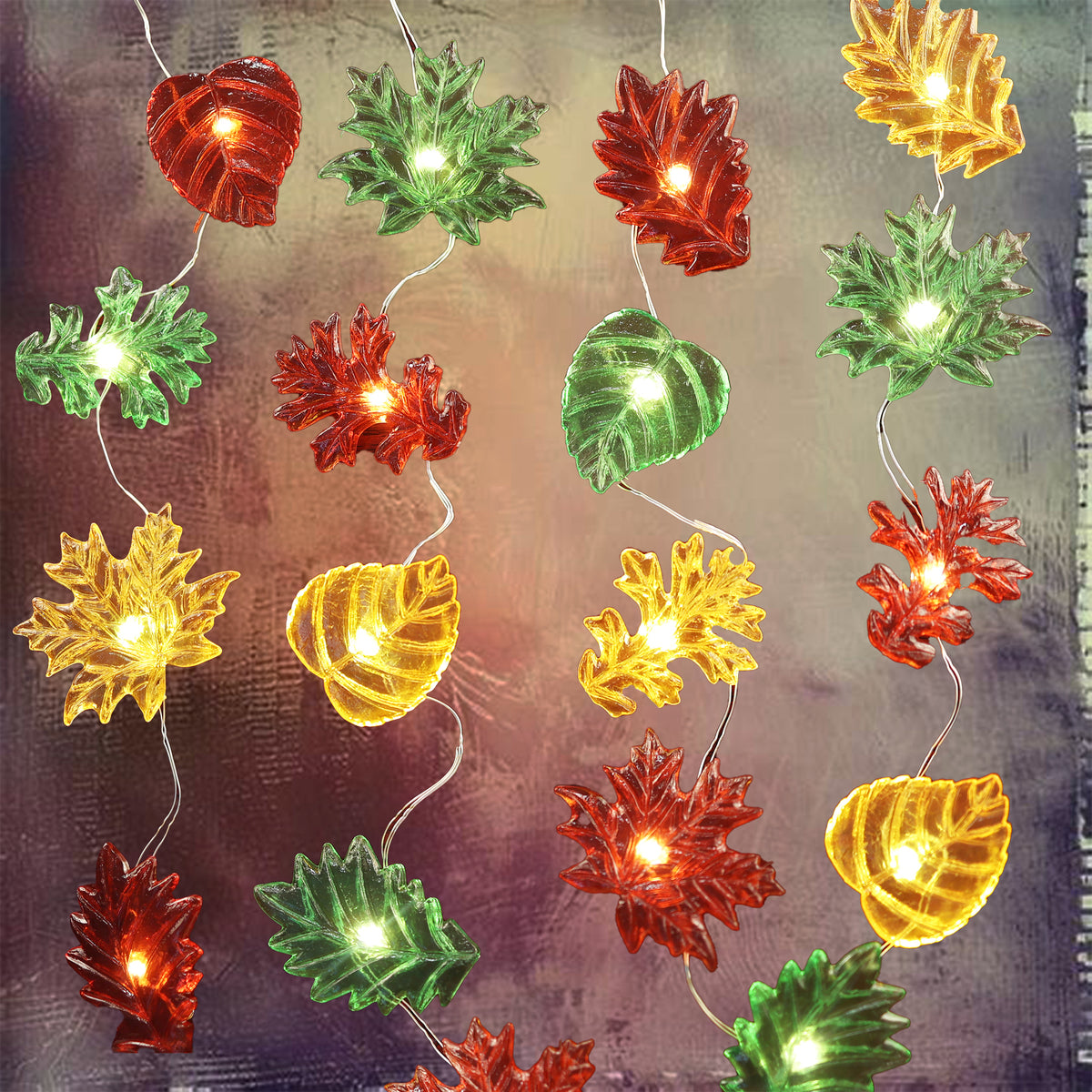 Autumn Leaf Fairy String Lights for Fall Decor
