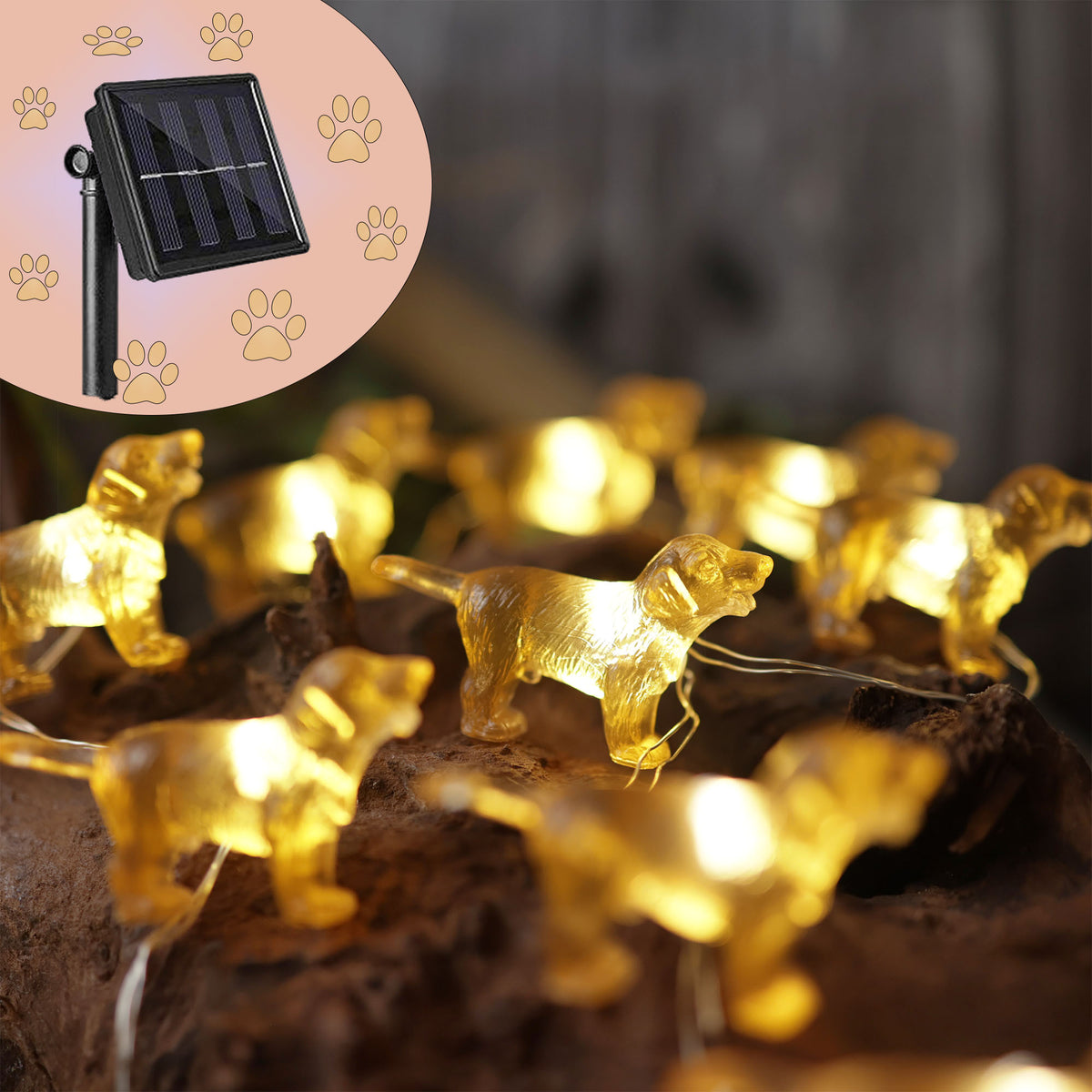 Dog Fairy String Lights for Dog Lover Gifts