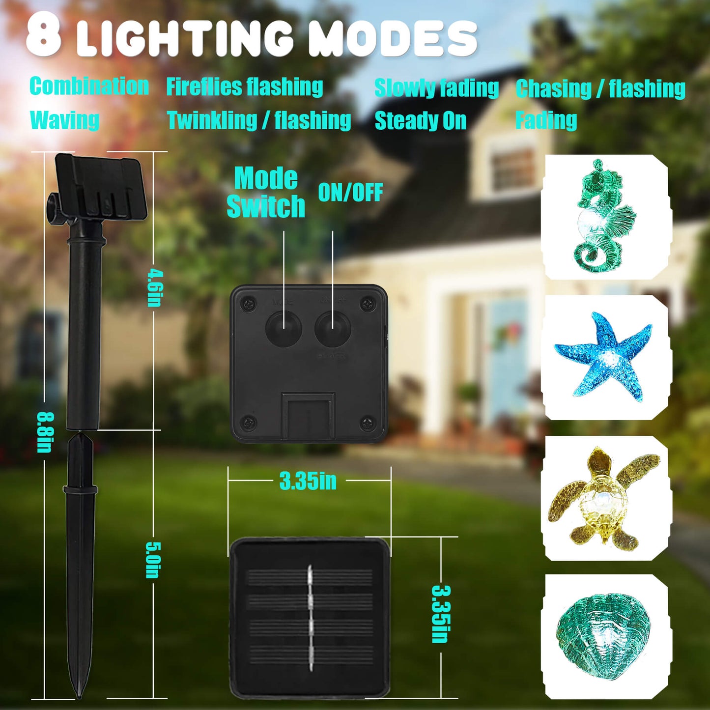 Solar Ocean String Lights for Outdoor Coastal Decor