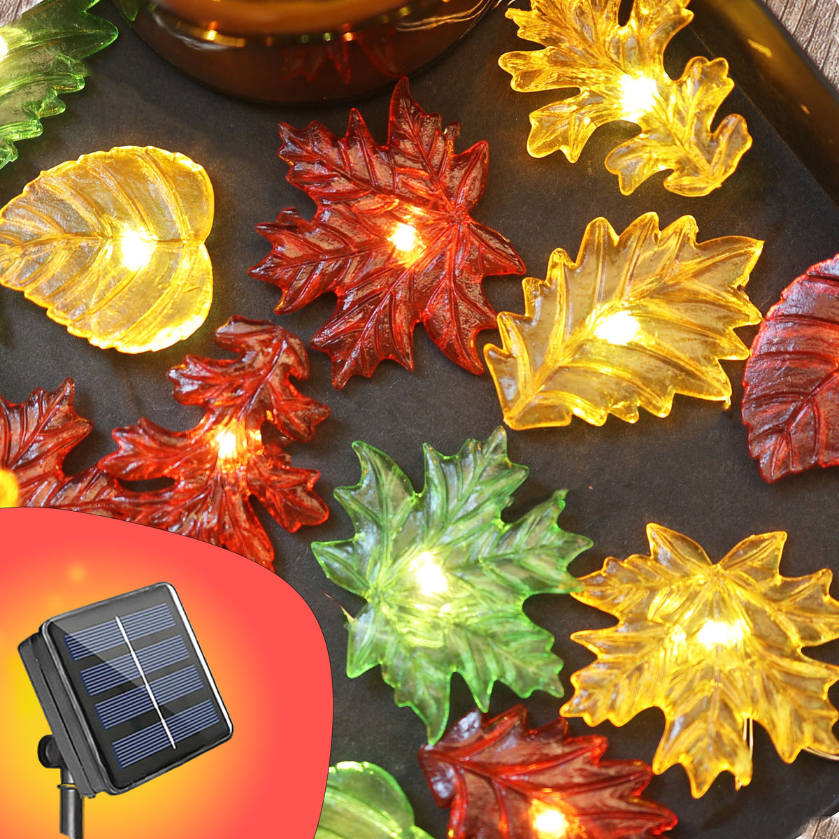 Autumn Leaf Fairy String Lights for Fall Decor